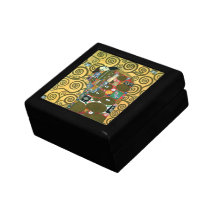 Erfüllung (die Umarmung) durch Gustav Klimt Geschenkbox