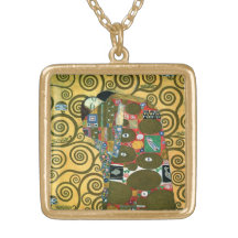 Erfüllung (die Umarmung) durch Gustav Klimt Amuletten