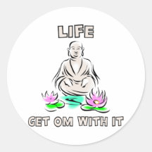 Erhalten Sie OM mit ihm Yoga Aufkleber