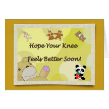 Erhalten Sie wohlen bald Knie-Chirurgie-Teddybären Karte