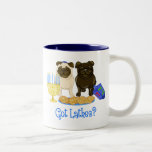 Erhaltene Latkes? Chanukka-Mops-Becher Teetasse