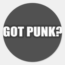 ERHALTENER PUNK? Typmädchen Punkfelsen-Musikhemden Runder Aufkleber