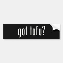 Erhaltener Tofu? Veganes vegetarisches Protein! Auto Sticker