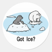 Erhaltenes Eis? Runder Aufkleber