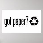 erhaltenes Papier? Recyceln des Zeichens Plakatdrucke