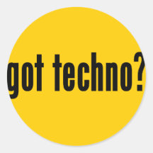 erhaltenes techno? runder sticker