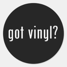 erhaltenes Vinyl? Runde Aufkleber
