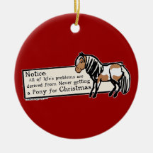 Erhielt nie ein Pony Weihnachtsbaum Ornament