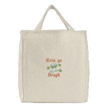Erin gehen Bragh Bestickte Einkaufstasche