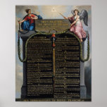 Erklärung der Rechte des Mannes und des Bürgers Plakat