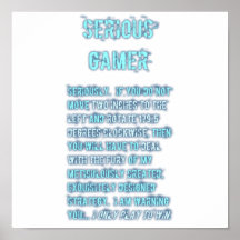 Ernster Gamer - Blau Poster