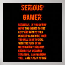 Ernster Gamer - Orange Poster