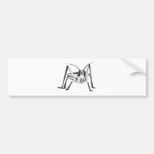 Ernstes Heuschrecken-Insekt in Schwarzweiss Auto Sticker