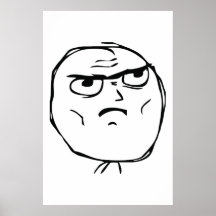 Ernstes nicht okayComic-Gesicht Plakatdruck