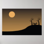 ernstes Yard auf dem Hügel Plakat