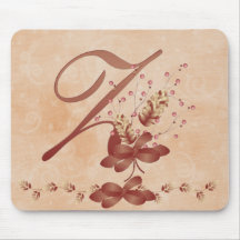 Erntedank-Monogramm-Buchstabe Z Mousepad