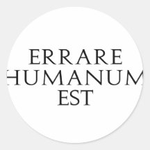 Errare Humanum Est Aufkleber