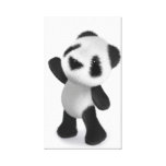 erreicht niedlicher Panda des Baby-3d für einige S Gespannter Galeriedruck