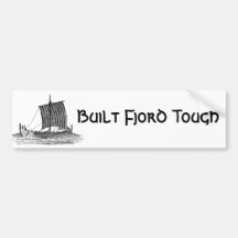 Errichteter Fjord stark Auto Sticker
