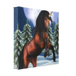 Errichtung des Kastanieunicorn-Leinwand-Druckes Gespannte Galerie Drucke