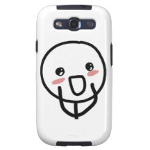 Errötendes Comic-Gesicht Samsung Galaxy S3 Schutzhüllen
