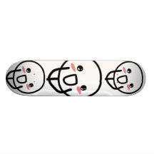 Errötendes Comic-Gesicht Skateboard Deck