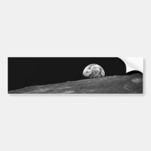 Erste Fotografie von einem Earthrise genommen durc Autoaufkleber