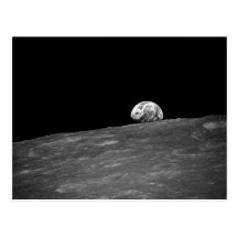 Erste Fotografie von einem Earthrise genommen durc Postkarten