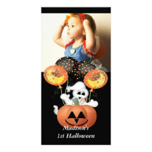 Erste Halloween-Foto-Karte Foto Karte