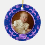 Erste Verzierung des blauen Rolle-Babys Weihnachts Ornament