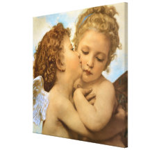 Erster Kuss durch Bouguereau, Vintage viktorianisc Gespannte Galeriedrucke