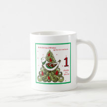 Erster Tag von Weihnachten Teetassen