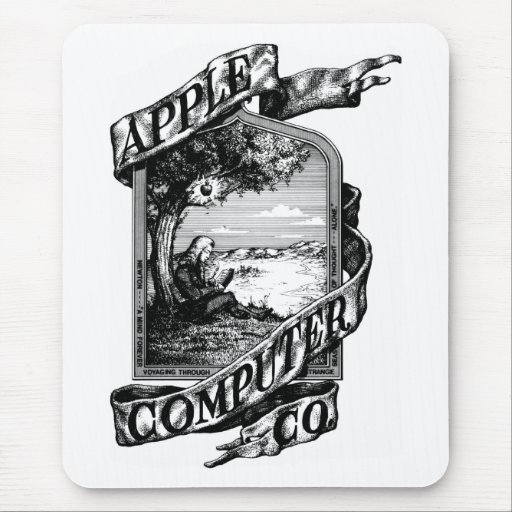 Erstes Apple-Logo Mousepad : Zazzle