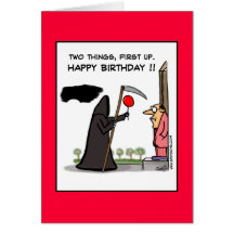 Erstes oben, alles Gute zum Geburtstag!! Grußkarte