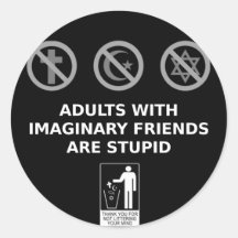 Erwachsene mit imaginären Freunden sind dumm Sticker