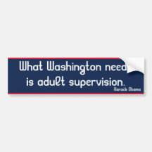 Erwachsene Überwachung erfordert (Obama) Autosticker