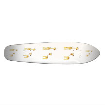 Erwachsener und Baby-Giraffe. Cartoon Bedrucktes Skateboard