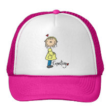 Erwartung der Baby-T-Shirts und der Geschenke Retromützen