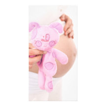 Erwartung des Babys --Schwangere Bauchanmerkungska Individuelle Photo Karte