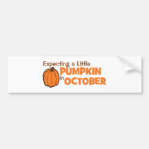 Erwartung einen kleinen Kürbis im Oktober Autosticker