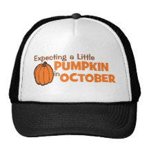Erwartung einen kleinen Kürbis im Oktober Baseball Caps