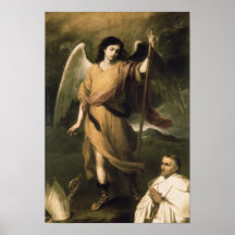 Erzengel-RAPHAEL mit Bischof Domonte Plakat