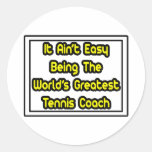 Es Aint bestster das Tennis-Trainer einfache… Welt Runde Sticker