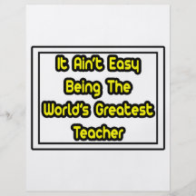 Es Aint der bestste Lehrer einfache… Welt Flyer Druck