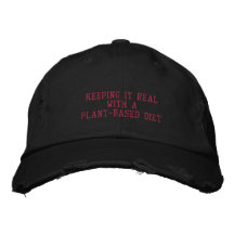 ES BEHALTEN REALWITH APLANT-BASED DIÄT - Hut Besticktes Cap