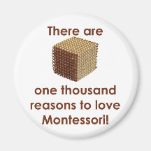 Es gibt 1000 Gründe zur Liebe Montessori Kühlschrankmagnet