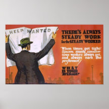 Es gibt immer stabile Arbeit für die stabile Arbei Poster