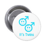 Es ist Doppeljungen Anstecknadelbuttons