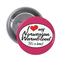 Es ist ein Pferd! I Liebe mein norwegisches Warmbl Buttons