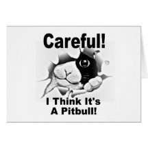 Es ist ein Pitbull Grußkarte